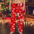thumbnail image 1 of Pajama Pants Men Funny Christmas Printed Mid Waisted Casual Pants with Drawstring and Comfortable Loose Pants Lounge Bottoms Soft Sleepwear, 1 of 7