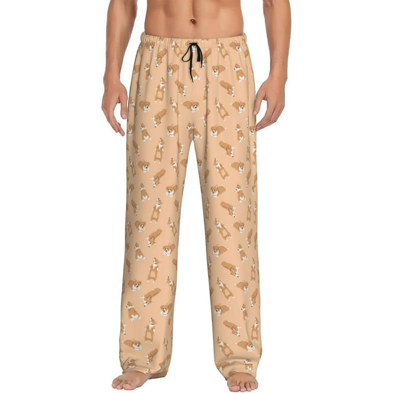 Pajama Pants Men Men s Pajama Bottoms Cartoon Cute Corgi Funny Brown Pj Pants Pijamas Para Hombres Walmart