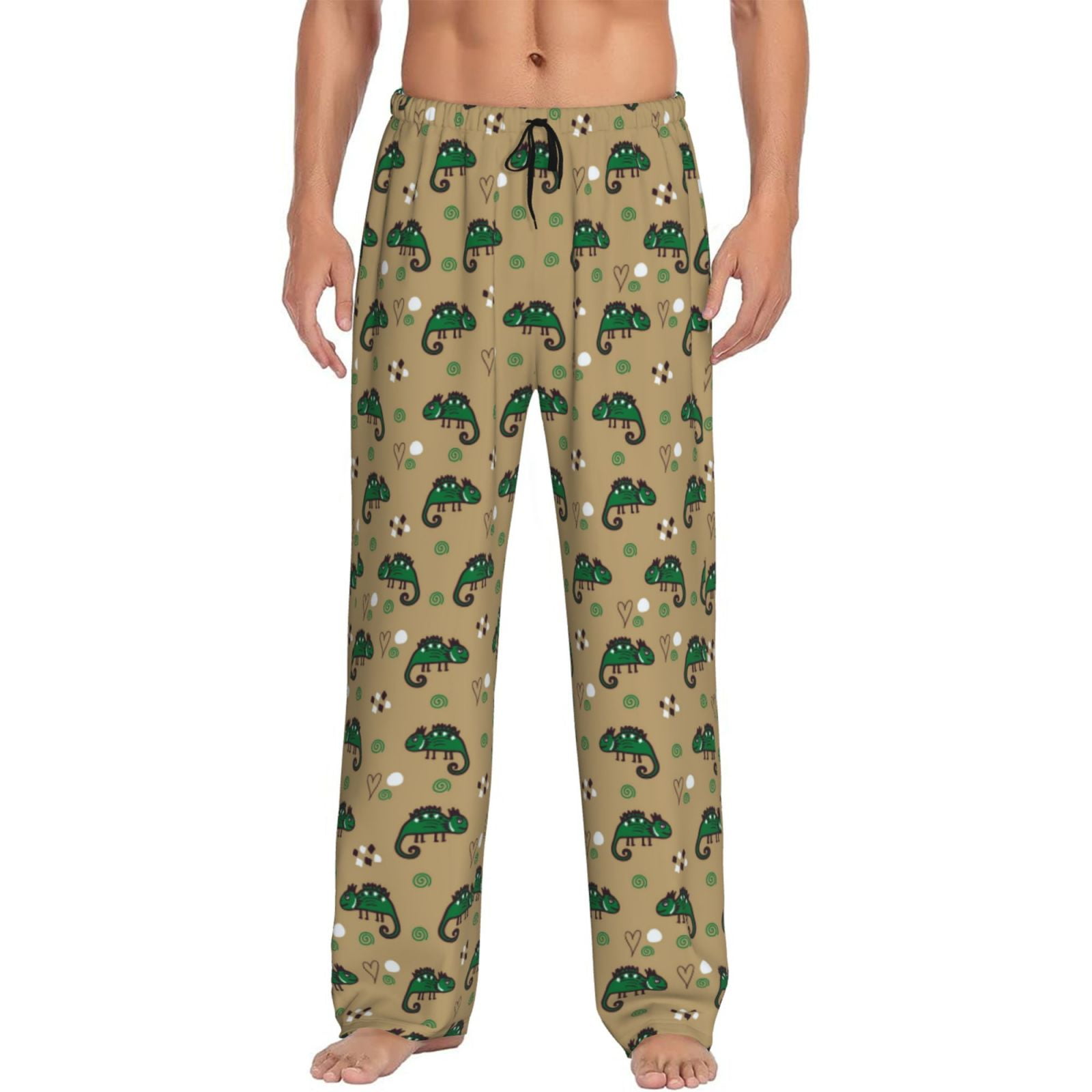 Pajama Pants Men Men's Pajama Bottoms, Cartoon Funny Cute Lizard
