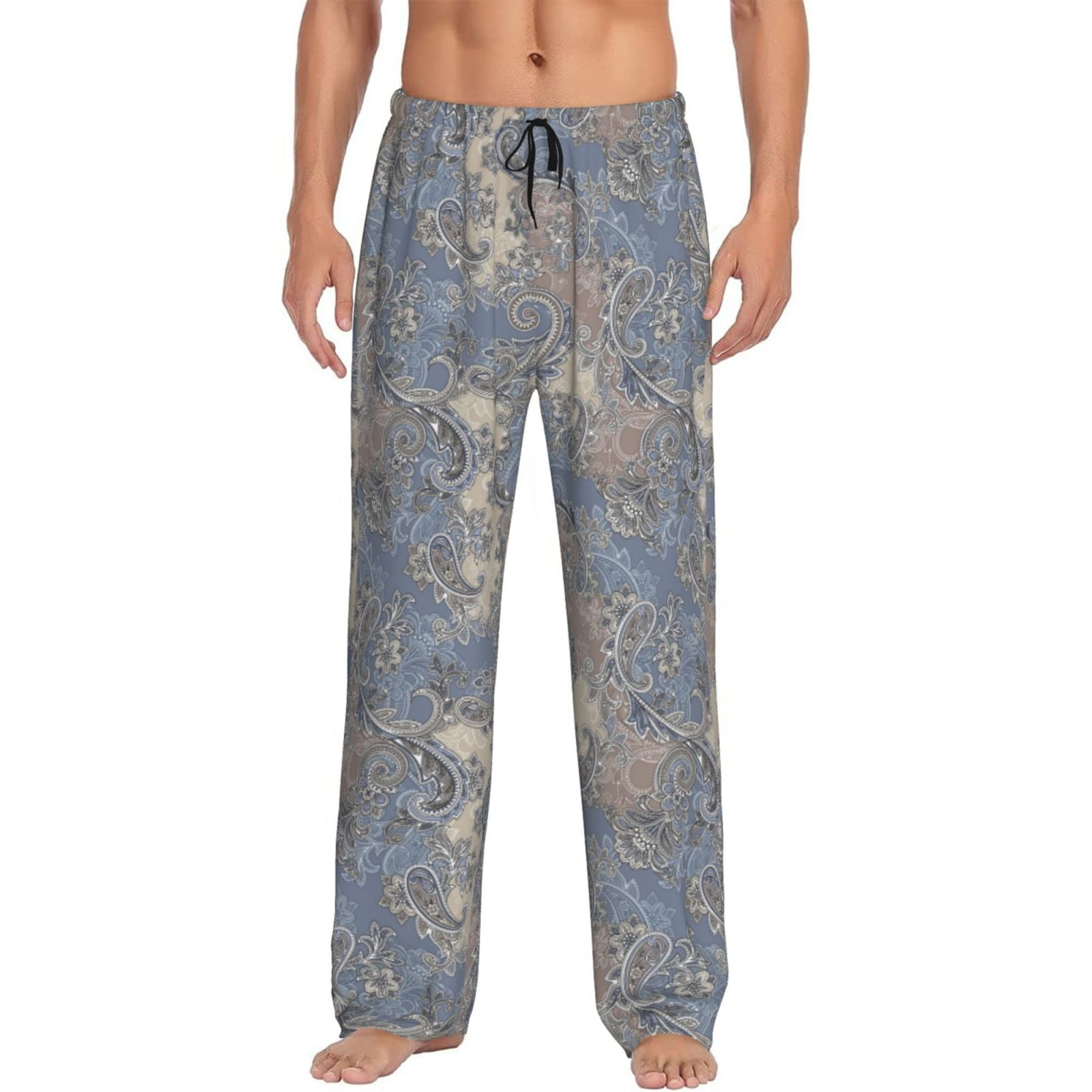 Pajama Pants Men Men's Pajama Bottoms, Paisley Pattern No.9066 Pj