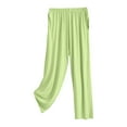 thumbnail image 1 of Pajama Pants Men Solid Color Long Pyjamas Bottoms Men Casual Drawstring Pants Nightwear Mens Pajamas Pants Light Green XXXXXL, 1 of 7