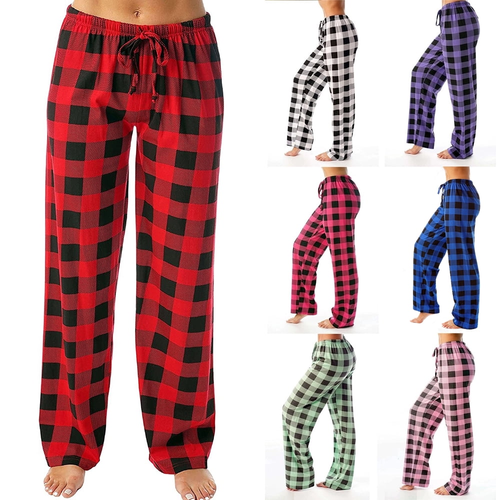 Pajama Pants,Pajama Pants Red Pants Women Bottoms Plaid Christmas