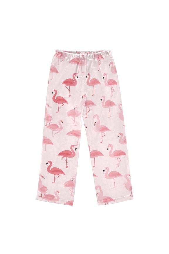 Pajama Pants Pink Flamingo Long Pant Lounge Casual Elastic Waist Sleep Flannel Pants