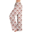thumbnail image 1 of Pajama Pants, Sleepwear, Casual Drawstring Elastic Waist Pants, Comfortable Straight-leg Loose Pants with Christmas Print, Fashionable Home Bottoms for Adults, Light pink, XL, 1 of 4