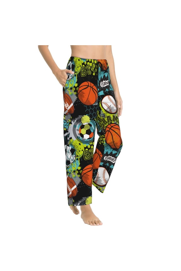 Pajama Pants Women - Balls Soft Breathable Sleep & Lounge Pants for Women, Comfy Casual Pj Pants Bottoms with Pockets