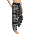 Pajama Pants Women, Black camouflage hammerhead shark Soft Comfy Women