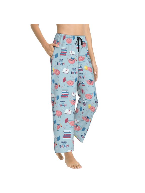 Pajama Pants Women - Brain Training Soft Breathable Sleep & Lounge Pants for Women, Comfy Casual Pj Pants Bottoms with Pockets