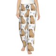 thumbnail image 1 of Pajama Pants Women, Capybara Grass Sweatpants Soft Sleep Lounge Pants, Casual PJ Bottoms Pants with Pockets, 1 of 5