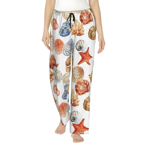Pajama Pants Women, Conch Shell No.J935 Sweatpants Soft Sleep Lounge Pants, Casual PJ Bottoms Pants with Pockets