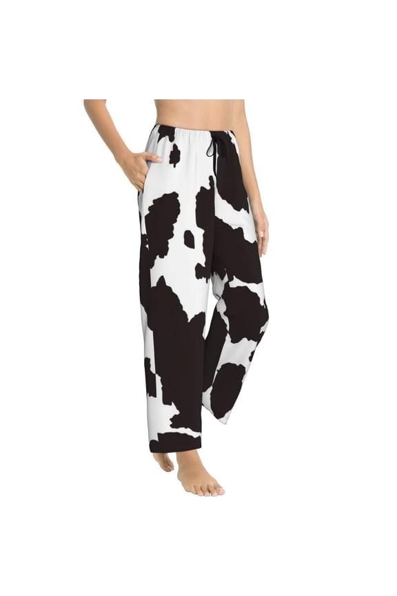 Pajama Pants Women - Cow Skin k Soft Breathable Sleep & Lounge Pants for Women, Comfy Casual Pj Pants Bottoms with Pockets