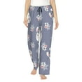 thumbnail image 1 of Pajama Pants Women, Cute Alpaca Face Flower Sweatpants Soft Sleep Lounge Pants, Casual PJ Bottoms Pants with Pockets, 1 of 5