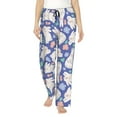 thumbnail image 1 of Pajama Pants Women, Cute Funny Rabbit Flower Sweatpants Soft Sleep Lounge Pants, Casual PJ Bottoms Pants with Pockets, 1 of 5