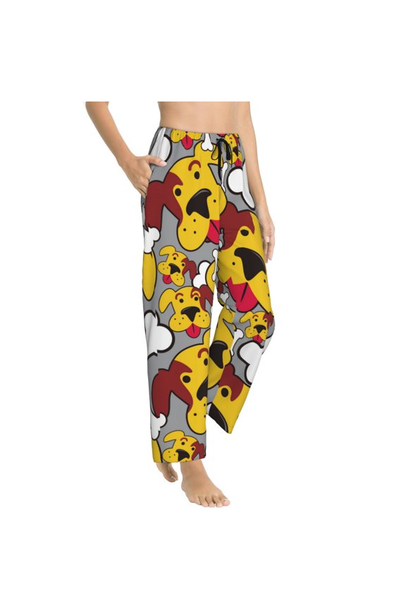 Pajama Pants Women - Cute dog G Soft Breathable Sleep & Lounge Pants for Women, Comfy Casual Pj Pants Bottoms with Pockets