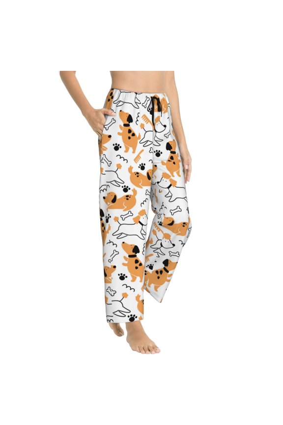 Pajama Pants Women - Cute dog K Soft Breathable Sleep & Lounge Pants for Women, Comfy Casual Pj Pants Bottoms with Pockets