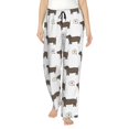 thumbnail image 1 of Pajama Pants Women - Dachshund Dog Puppy No.1052 Wide Leg Lounge Pants Women PJ Pants Casual Comfy Sleepwear with Pocket, 1 of 5