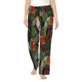 thumbnail image 1 of Pajama Pants Women, Edgy Cute Parrot Plant Sweatpants Soft Sleep Lounge Pants, Casual PJ Bottoms Pants with Pockets, 1 of 5
