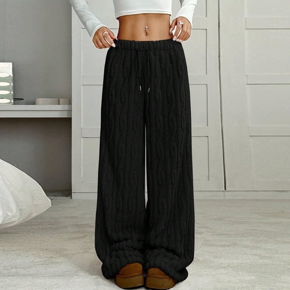 Pajama Pants Women Drawstring Womens Lounge Pants Black Pajama Pants Women Winter Pajama Pants