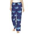 thumbnail image 1 of Pajama Pants Women, Funny Cartoon Cute Shark Blue Sweatpants Soft Sleep Lounge Pants, Casual PJ Bottoms Pants with Pockets, 1 of 5