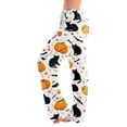 thumbnail image 1 of Pajama Pants Women Halloween Pumpkin Print Soft Stretch Drawstring Comfy Sleepwear Pants, 1 of 5