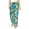thumbnail image 1 of Pajama Pants Women, Hawaiian Style Waves Lounge PJ Yoga Pants With Drawstring, Womens Sleepwear Pajama Bottom, 1 of 5