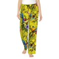 thumbnail image 1 of Pajama Pants Women, Painted Colorful Cute Parrot Flower Sweatpants Soft Sleep Lounge Pants, Casual PJ Bottoms Pants with Pockets, 1 of 5