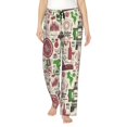 thumbnail image 1 of Pajama Pants Women, Stamp print Grape Sweatpants Soft Sleep Lounge Pants, Casual PJ Bottoms Pants with Pockets, 1 of 5