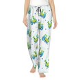 thumbnail image 1 of Pajama Pants Women, Train Pattern green Sweatpants Soft Sleep Lounge Pants, Casual PJ Bottoms Pants with Pockets, 1 of 5