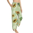 thumbnail image 1 of Pajama Pants Women - Tropical Papaya leaf Soft Breathable Sleep & Lounge Pants for Women, Comfy Casual Pj Pants Bottoms with Pockets, 1 of 7
