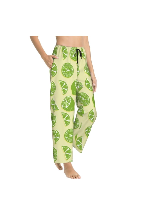 Pajama Pants Women - Various lemons Soft Breathable Sleep & Lounge Pants for Women, Comfy Casual Pj Pants Bottoms with Pockets