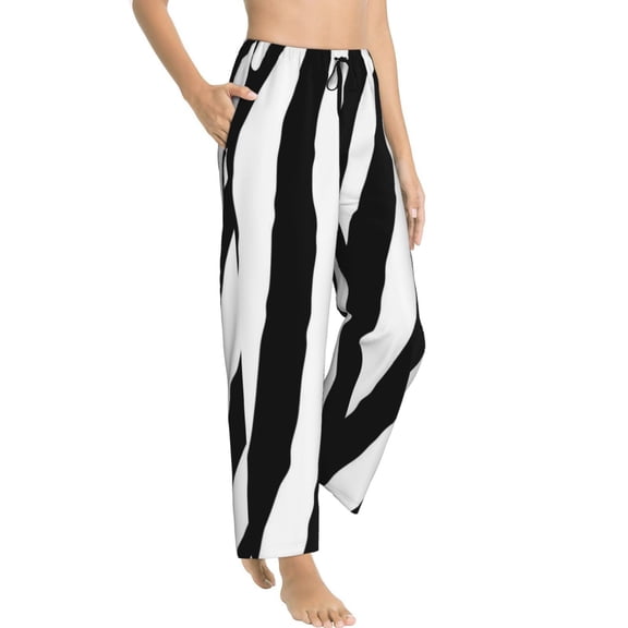 Pajama Pants Women - Zebra Soft Breathable Sleep & Lounge Pants for Women, Comfy Casual Pj Pants Bottoms with Pockets