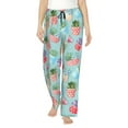 thumbnail image 1 of Pajama Pants Women, blue Cactus potted plant Sweatpants Soft Sleep Lounge Pants, Casual PJ Bottoms Pants with Pockets, 1 of 5