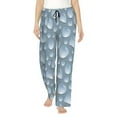 thumbnail image 1 of Pajama Pants Women, blue water spots print Sweatpants Soft Sleep Lounge Pants, Casual PJ Bottoms Pants with Pockets, 1 of 5