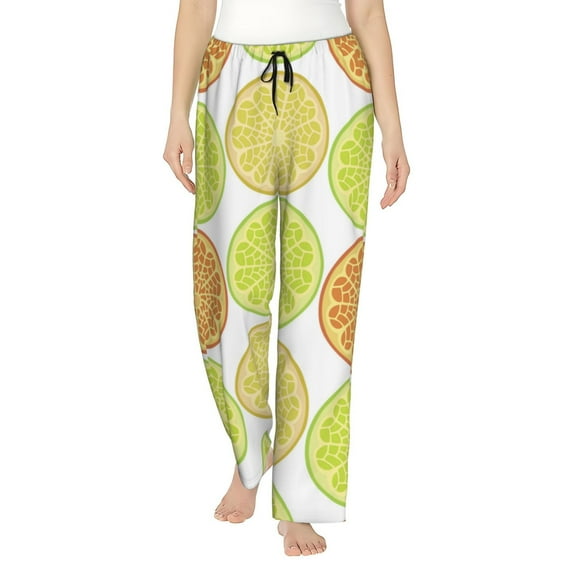 Pajama Pants Women, cartoon Lemon Sweatpants Soft Sleep Lounge Pants, Casual PJ Bottoms Pants with Pockets
