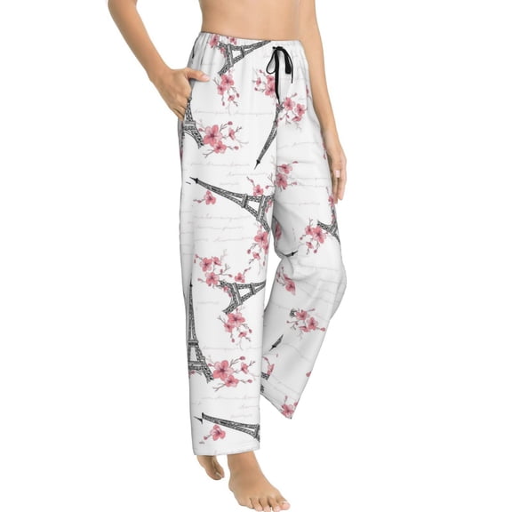 Pajama Pants Women - flower Tower Soft Breathable Sleep & Lounge Pants for Women, Comfy Casual Pj Pants Bottoms with Pockets