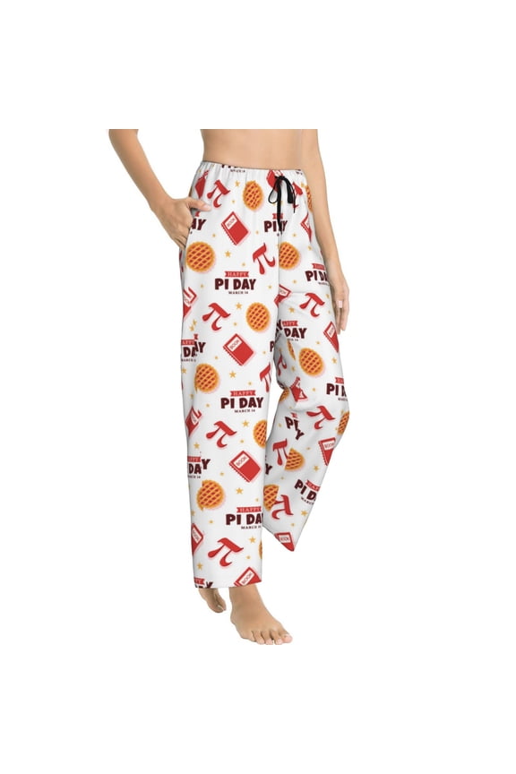 Pajama Pants Women - happy PI day Soft Breathable Sleep & Lounge Pants for Women, Comfy Casual Pj Pants Bottoms with Pockets