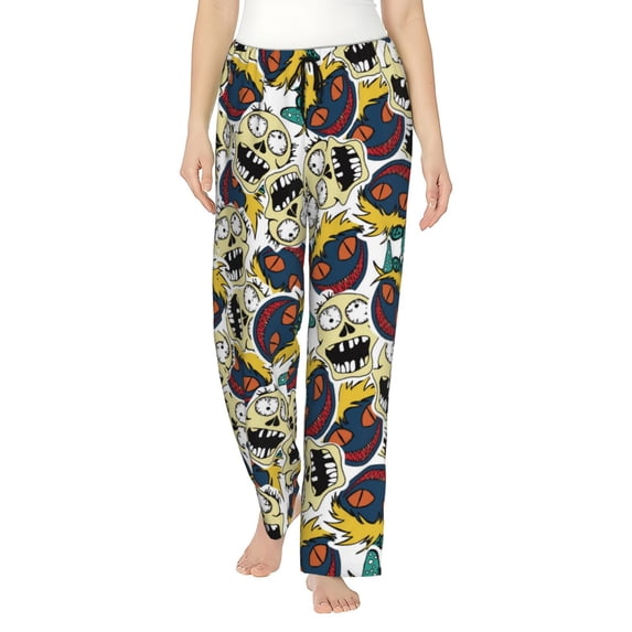 Pajama Pants Women, happy skeleton Sweatpants Soft Sleep Lounge Pants, Casual PJ Bottoms Pants with Pockets