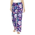 thumbnail image 1 of Pajama Pants Women, mushroom rainbow Skull cartoon Sweatpants Soft Sleep Lounge Pants, Casual PJ Bottoms Pants with Pockets, 1 of 5