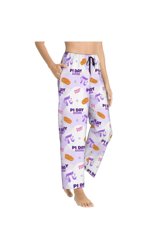 Pajama Pants Women - pi day happy Soft Breathable Sleep & Lounge Pants for Women, Comfy Casual Pj Pants Bottoms with Pockets