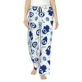 thumbnail image 1 of Pajama Pants Women, vintage blue evil eye Sweatpants Soft Sleep Lounge Pants, Casual PJ Bottoms Pants with Pockets, 1 of 5