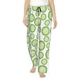 thumbnail image 1 of Pajama Pants Women, white Cucumber slices Sweatpants Soft Sleep Lounge Pants, Casual PJ Bottoms Pants with Pockets, 1 of 5
