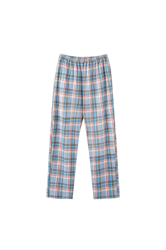 Pajama Pants for Men Comfort Baggy Plaid Pj Pants Plus Size Comfortable Elastic Checkerboard Pj Bottoms With Pockets