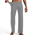 thumbnail image 1 of Pajama Pants for Men Straight Wide Leg Elastic Mid Waisted Trousers Mens Casual Solid Color Stretchy Breathable Loungewear Pajamas Pant, 1 of 8