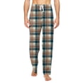 thumbnail image 1 of Pajama Pants for Men Women Funny Pant Matching Couples Unisex Pajamas Plaid Khaki S, 1 of 8