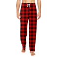 thumbnail image 1 of Pajama Pants for Men Women Funny Pant Matching Couples Unisex Pajamas Plaid Red XL, 1 of 8