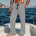 thumbnail image 1 of Pajama Pants for Men with Pockets Straight Leg Drawstring Elastic Waist Pant Mens Casual Plaid Printed Loungewear Sleepwear Pajamas Trousers, 1 of 6
