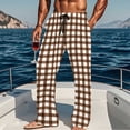thumbnail image 1 of Pajama Pants for Men with Pockets and Drawstring Elastic Waist Loungewear Pant Mens Casual Plaid Printed Straight Leg Soft Sleepwear Pajamas Bottoms, 1 of 6