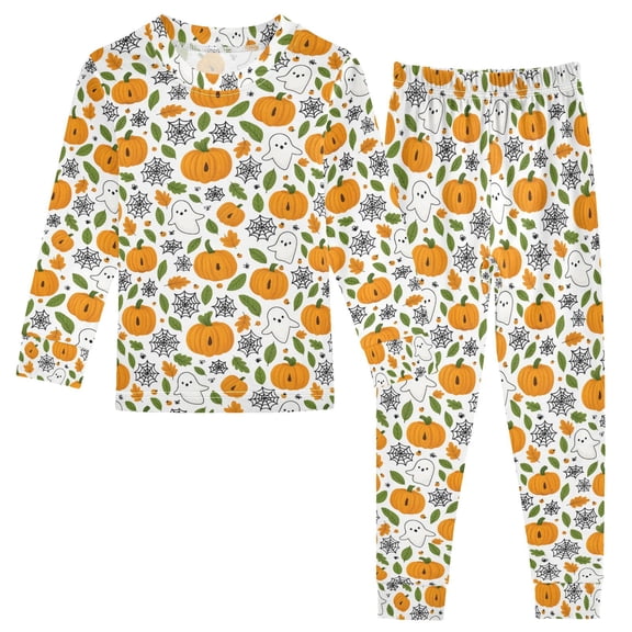 Pajama Pumpkin Ghost Spider Web Cute Comfortable Cotton Two-piece Pajama Set