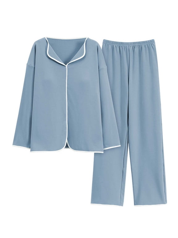 Pajama Set Women Petite Pajama Set Petite Length Tunic Top Wide Leg Pants Summer Pajamas for Women
