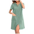 thumbnail image 1 of Pajama Set for Women Women's Pajama Sets Comfortable Women's Robes Casual Pajamas Stylish Loose Nightgown Short Sleeve Lightweight Attire for Relaxation and Sleep, 1 of 6