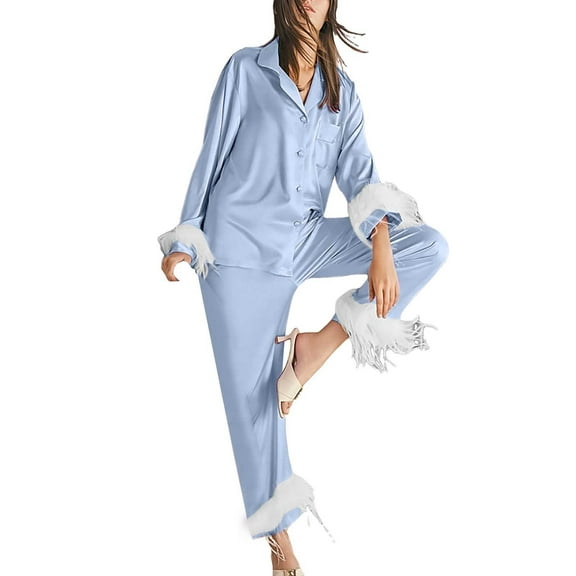 Two Piece Sets for Women – Pajama Shorts and Tops for Summer Comfort or Travel Women Long Tops Long Set 2 Sleeve Piece Sleepwear Pants Women Suits Sets